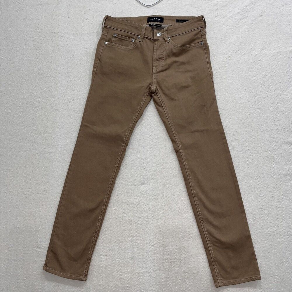 Men's Pacsun Slim Comfort Stretch Cotton Brown Jeans 28 x 30